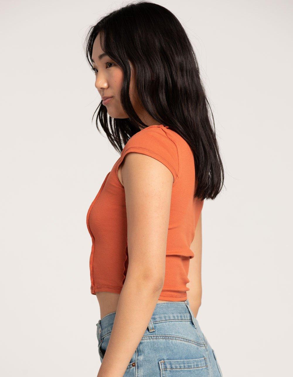 FULL TILT Square Neck Seamed Womens Tee Product Image