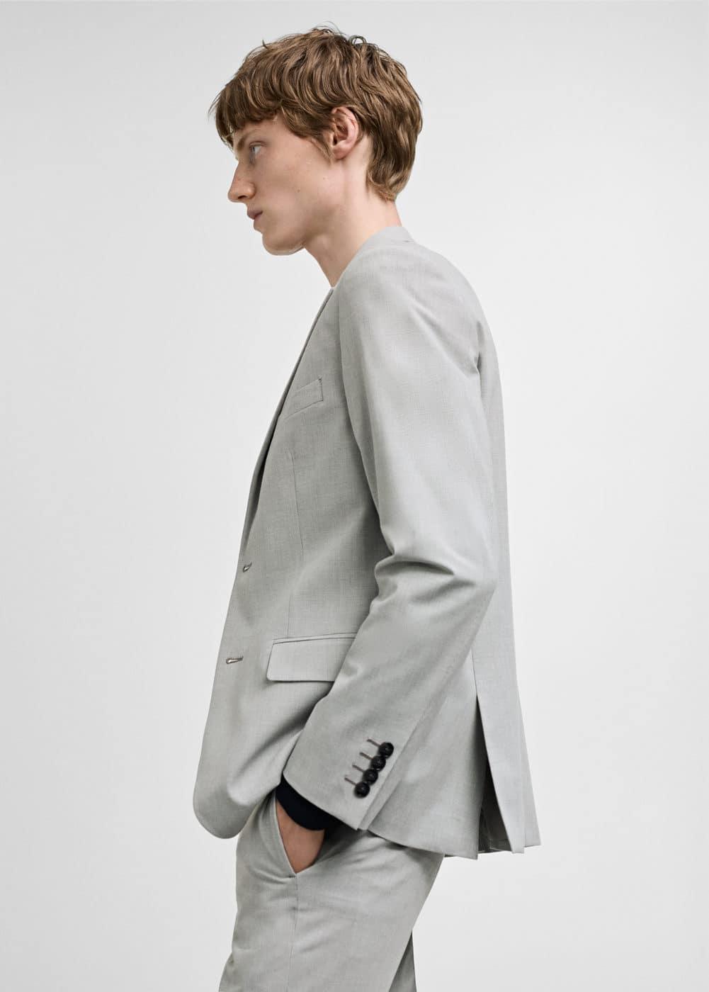Super slim-fit suit jacket in stretch fabric - Men | MANGO USA Product Image