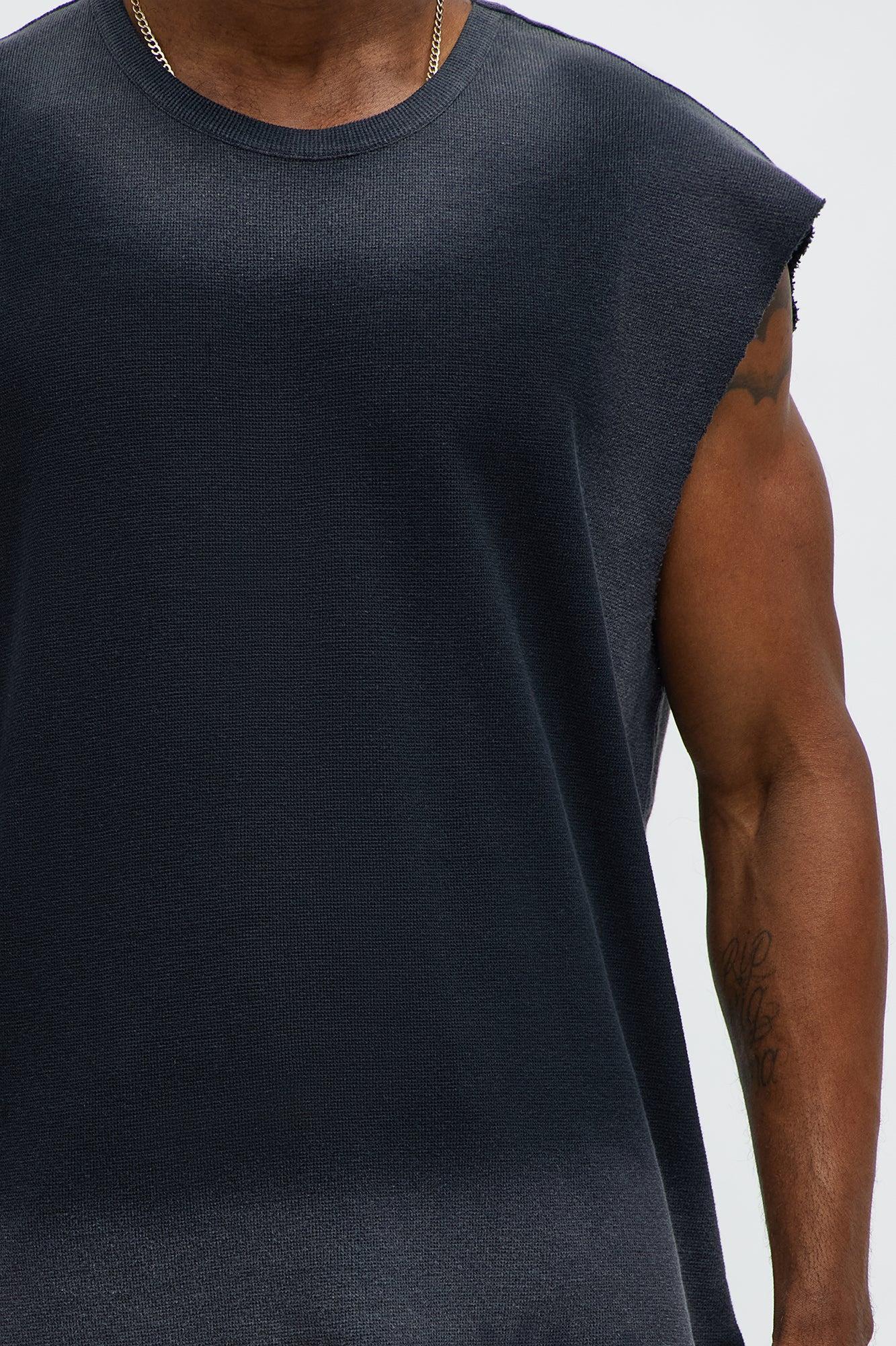 Relaxed Washed Muscle Tank - Gold/Black Product Image