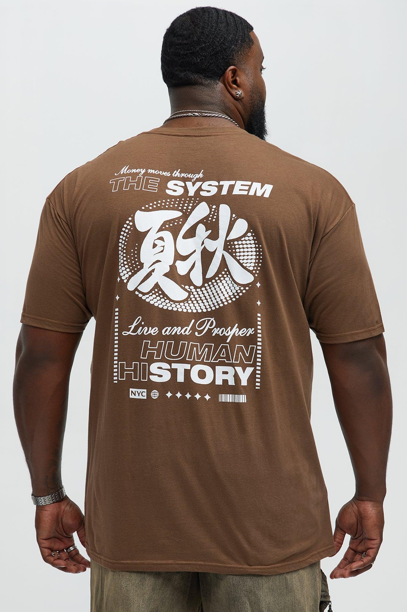 Live And Prosper Short Sleeve Tee - Brown Male Product Image