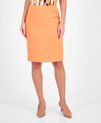 Kasper Womens Stretch-Crepe Back-Vent Skimmer Pencil Skirt Product Image