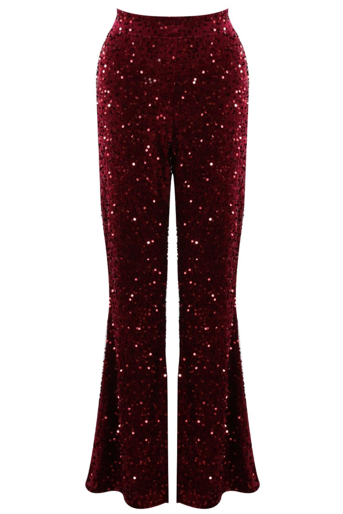 CELESTE SEQUIN TROUSERS Product Image