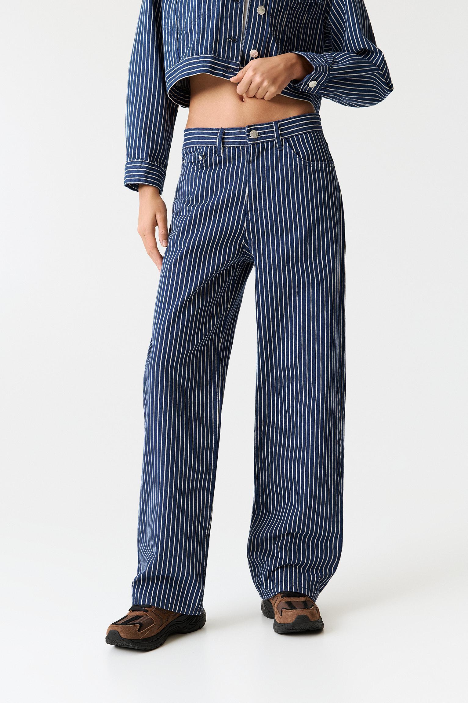 Striped baggy jeans Product Image