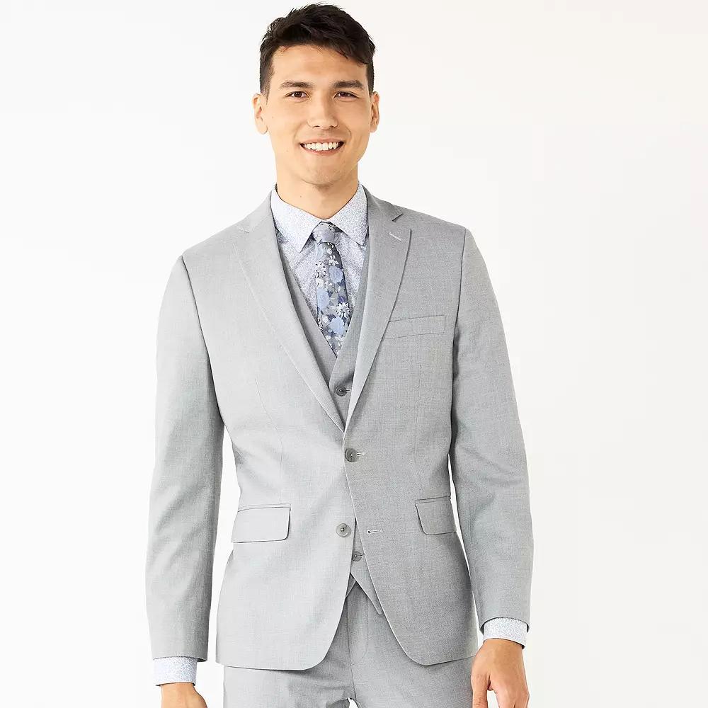 Men's Apt. 9® Premier Flex Performance Slim-Fit Washable Suit Jacket, Size: 42 - Regular, Light Gray Product Image