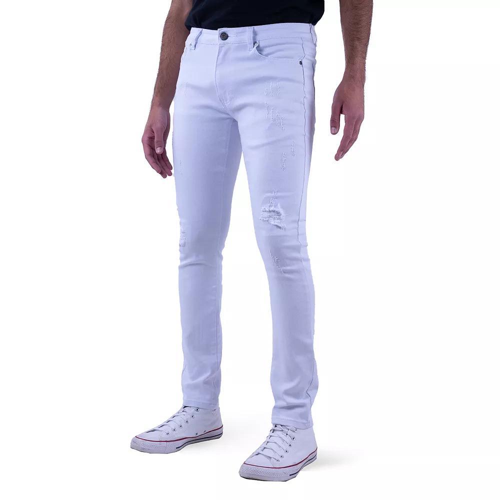 Men's Recess 5-pocket Distressed Slim-Fit Stretch Jean, Size: 36X30, White Product Image