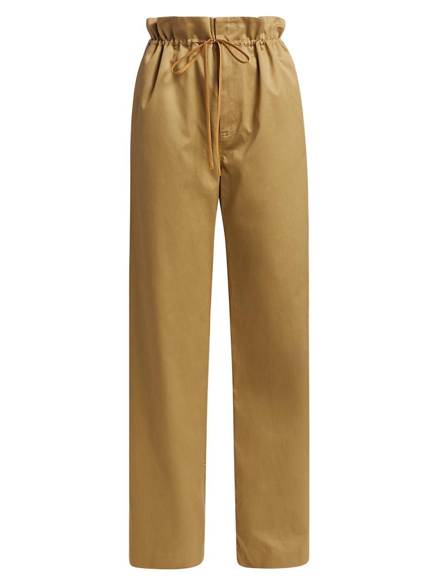 Womens Cotton Twill Paperbag Pants Product Image