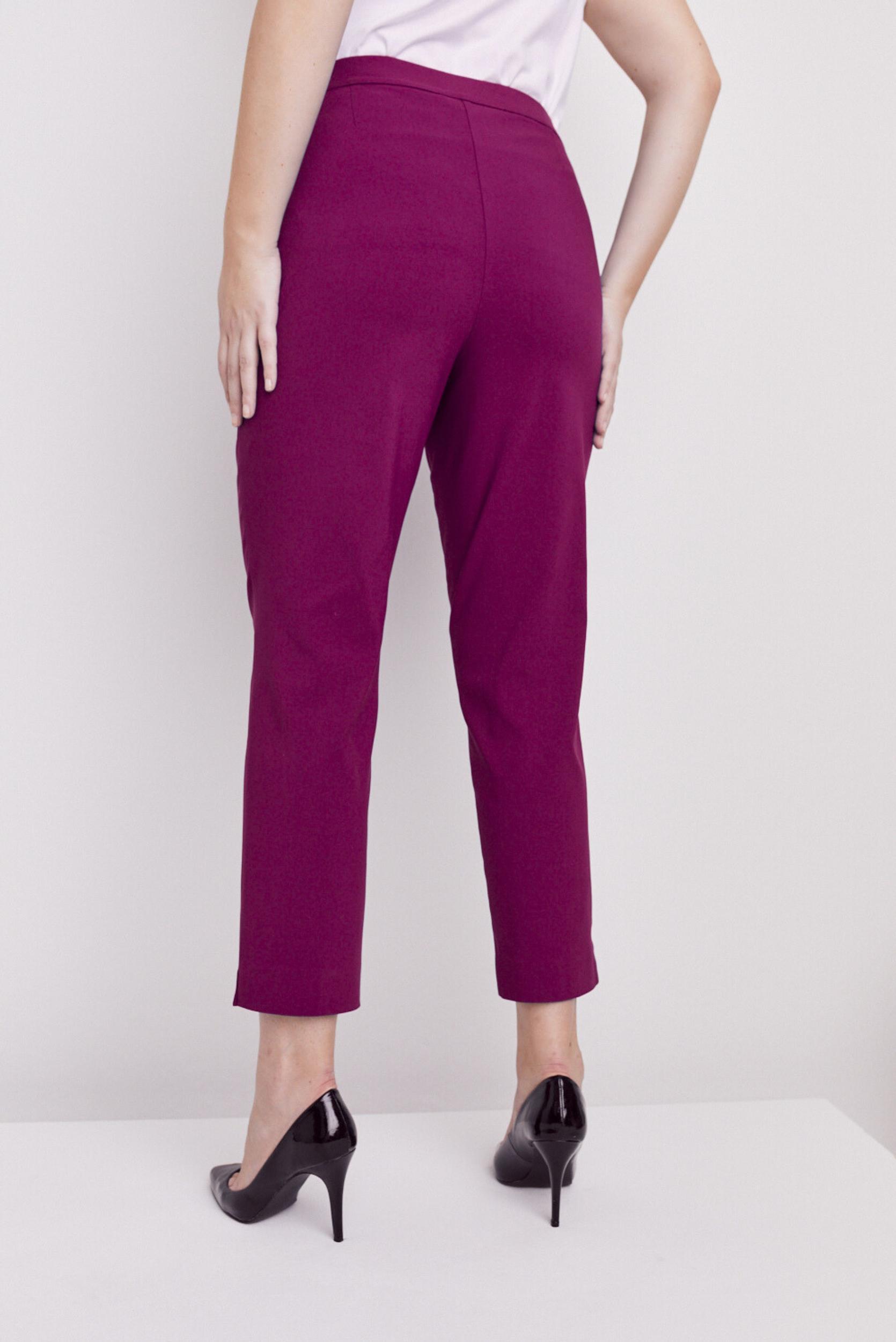 Roz & Ali Superstretch Magenta Pull On Ankle Pants Product Image