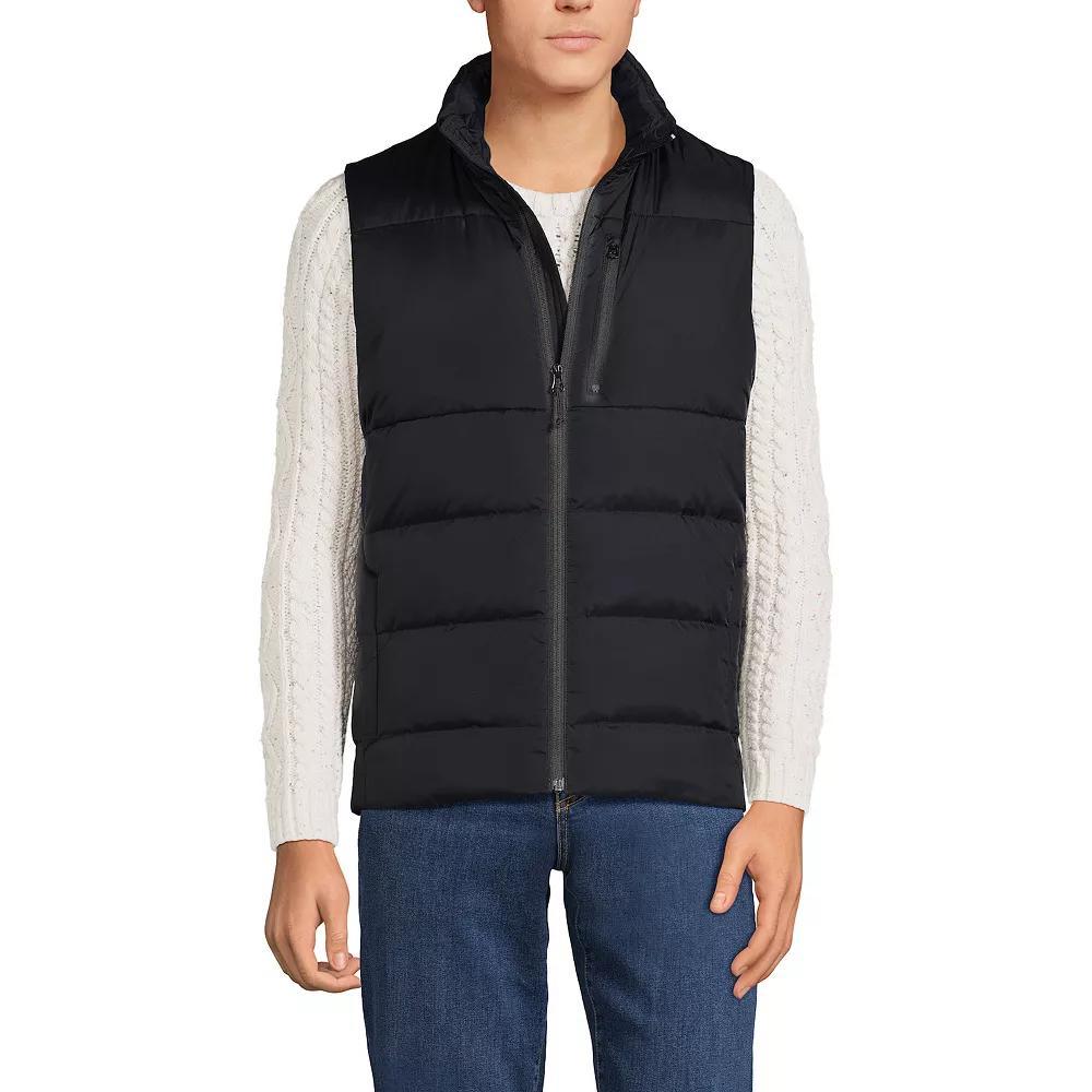 Big & Tall Lands' End Max 600 Down Puffer Vest, Men's, Size: Large Tall, Black Product Image