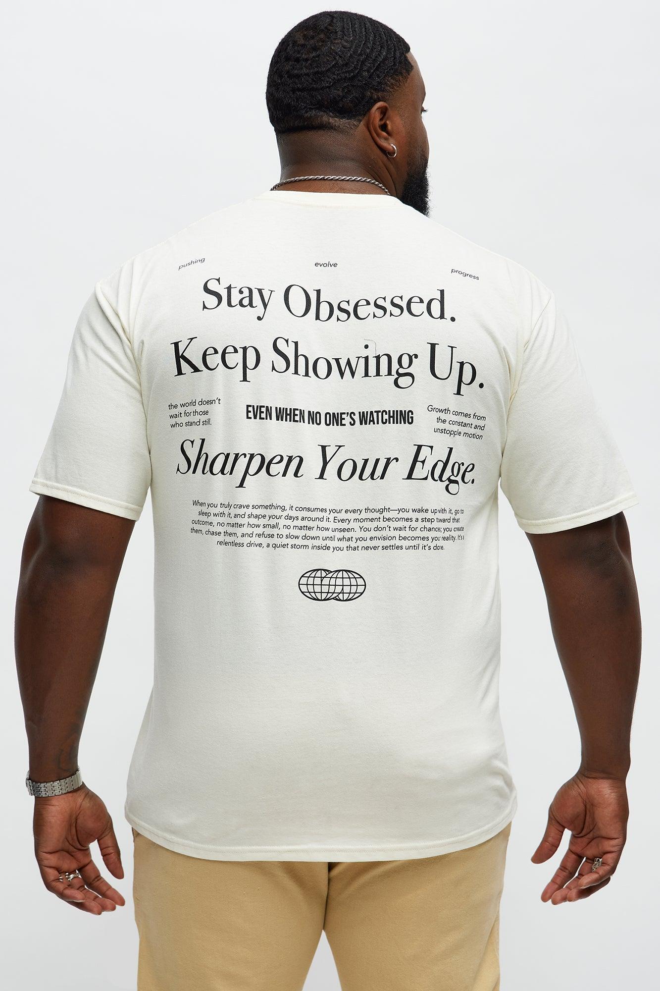 Stay Obsessed Short Sleeve Tee - Natural Product Image