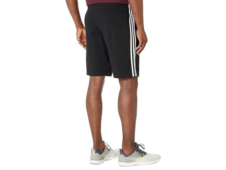 adidas Essentials 3-Stripes Single Jersey Shorts (Medium Grey Heather/White) Men's Shorts Product Image