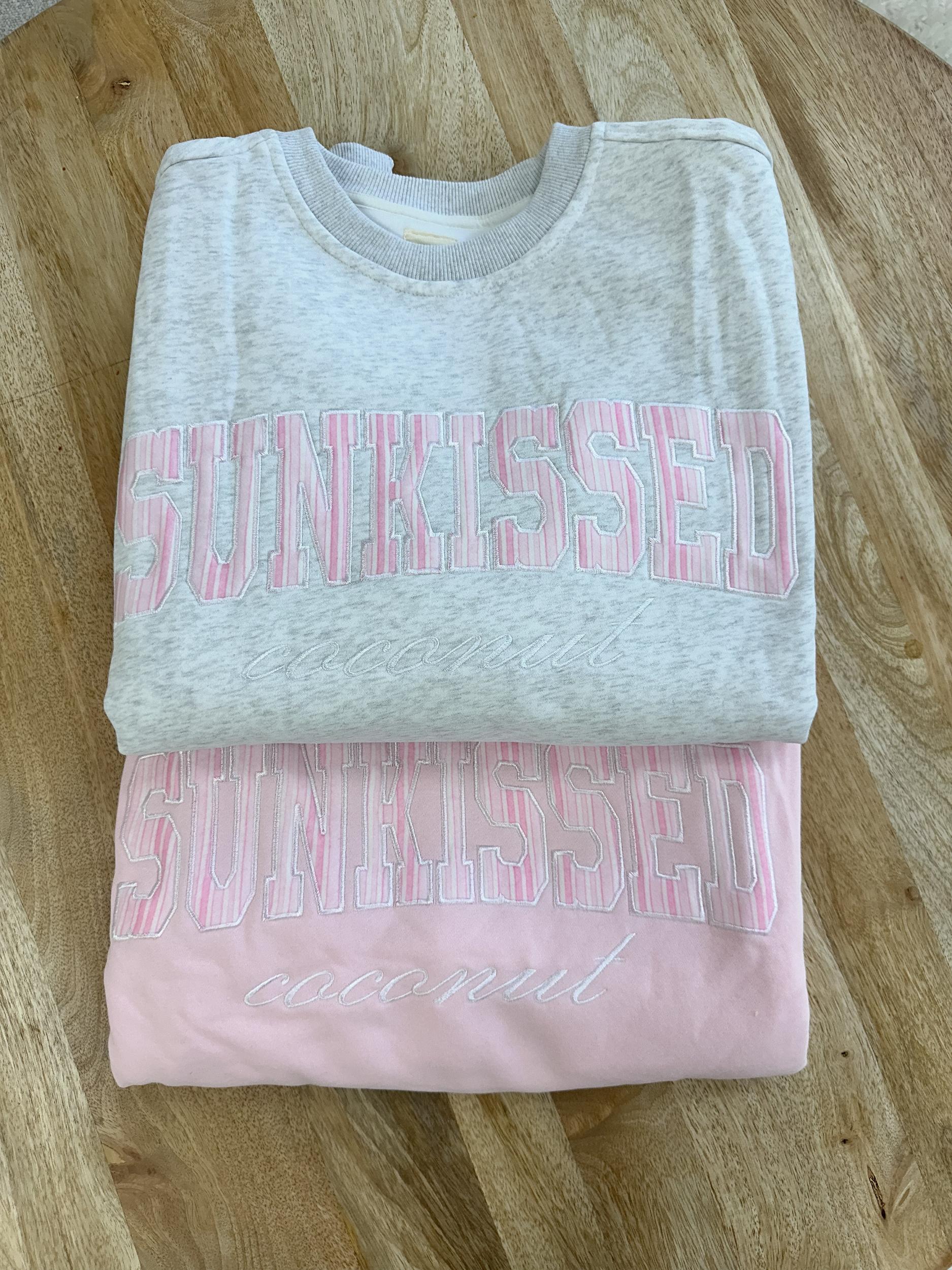 Icy Blue Sunkissed In Vogue Striped Sweatshirt Product Image
