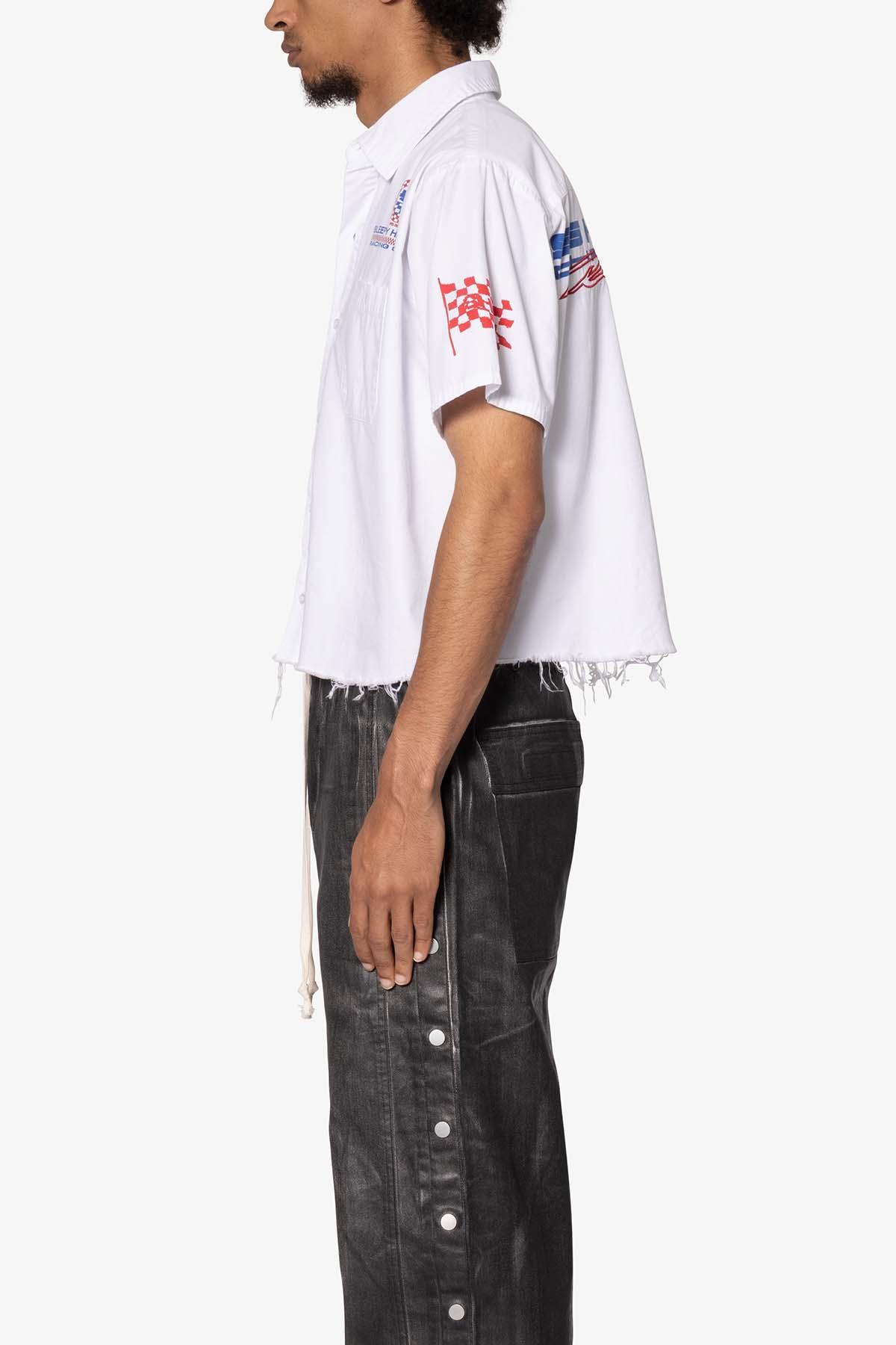 SHRC Pit Crew Cropped Shirt - White Product Image