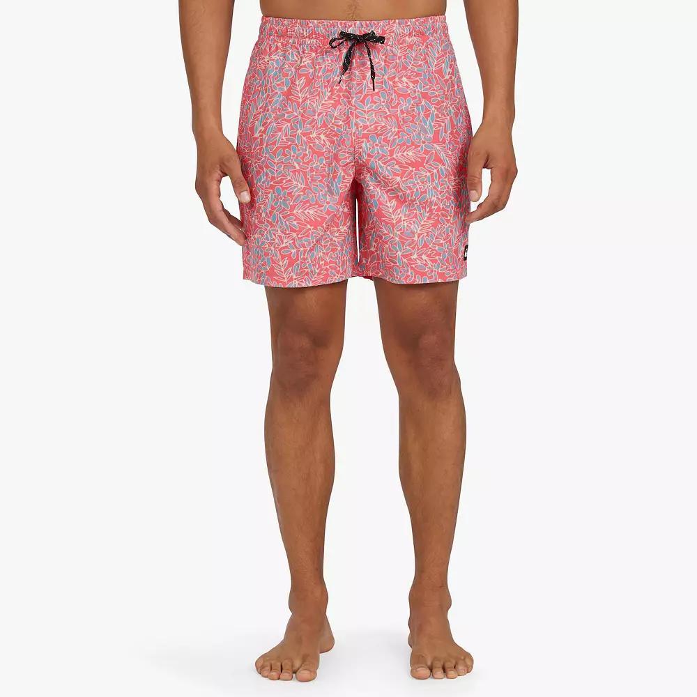 Men's Quiksilver 6.5" Swell Leaf Swim Trunks, Size: XL, Pink Product Image
