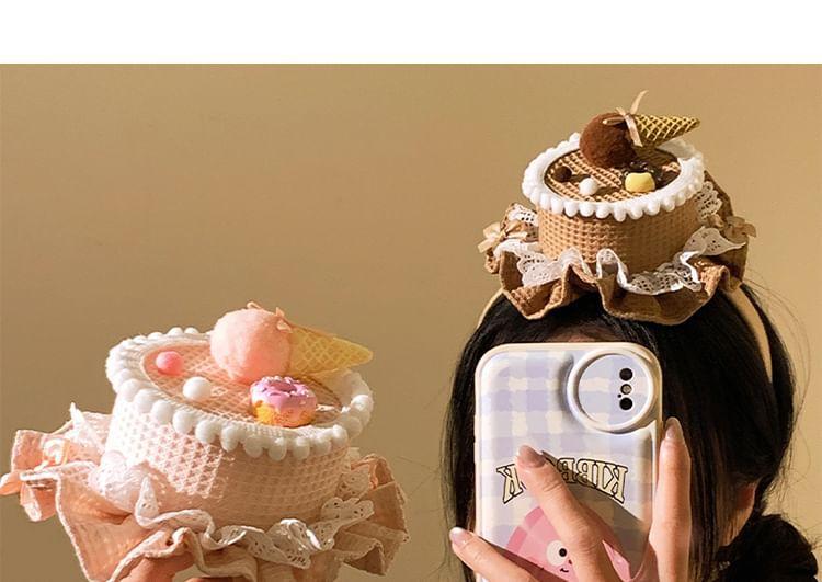 Lace Trim Cake Headband Product Image