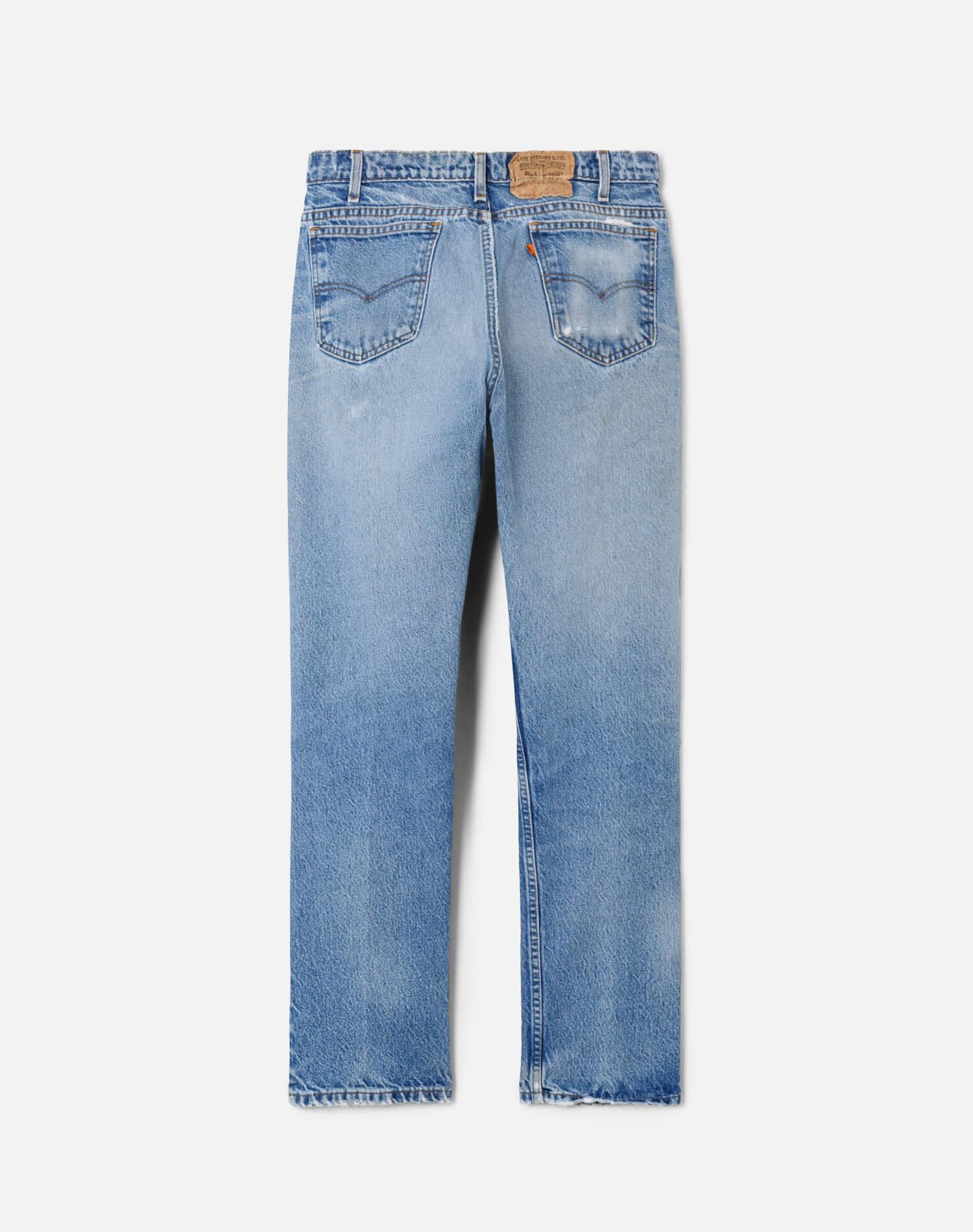 80s Thrashed Orange Tab Levi's 505 -#21 Female Product Image