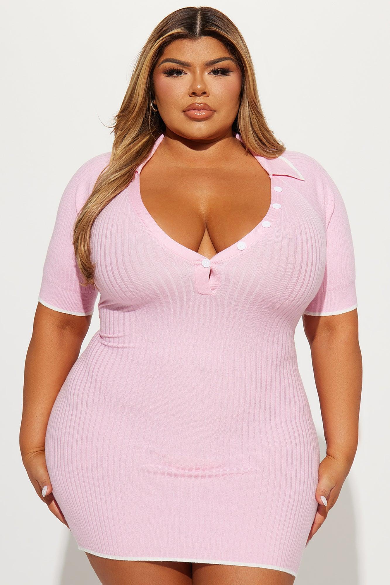 Elle Polo Mini  Dress - Pink Product Image