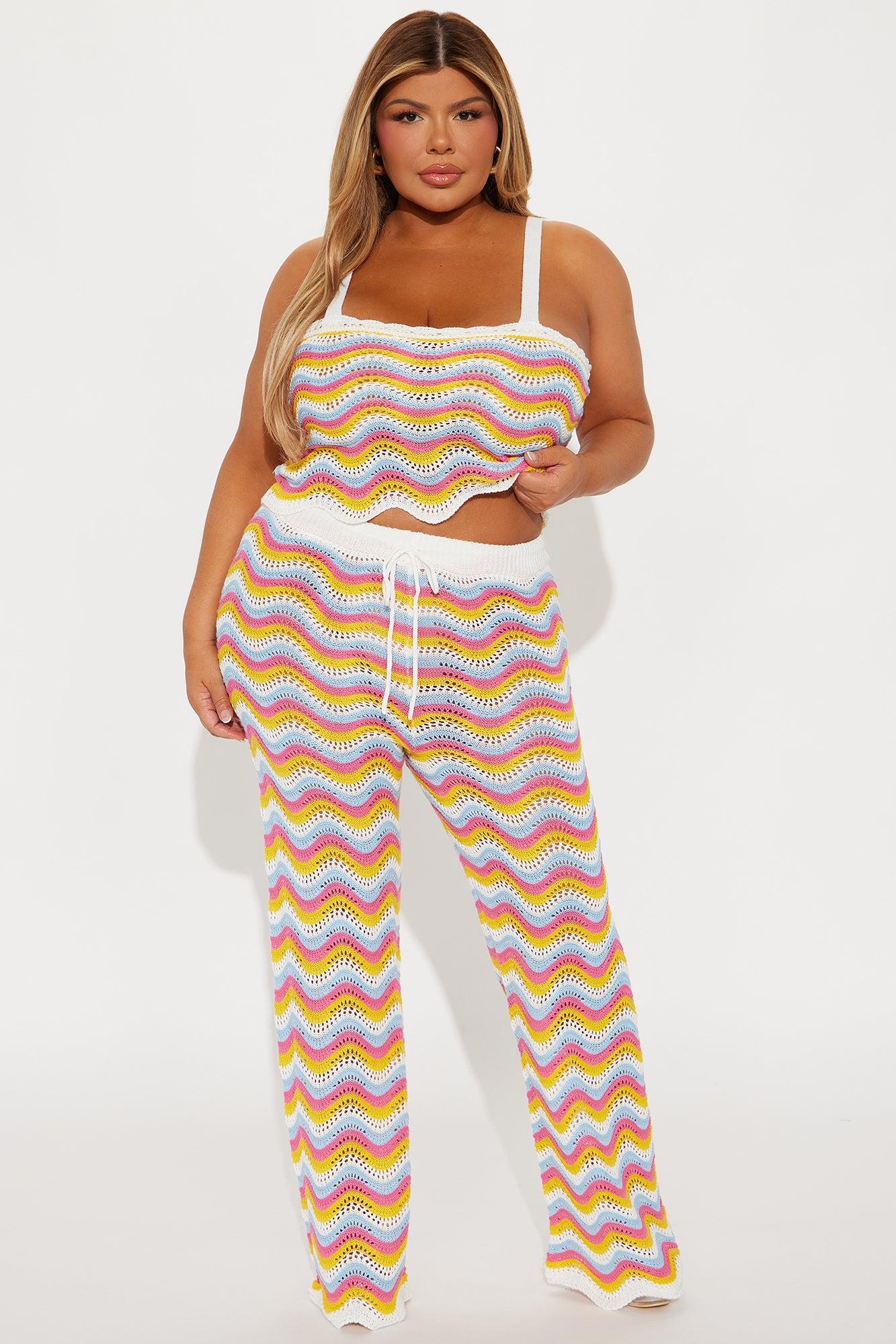 Shyla Crochet Pant Set - Ivory/combo Product Image