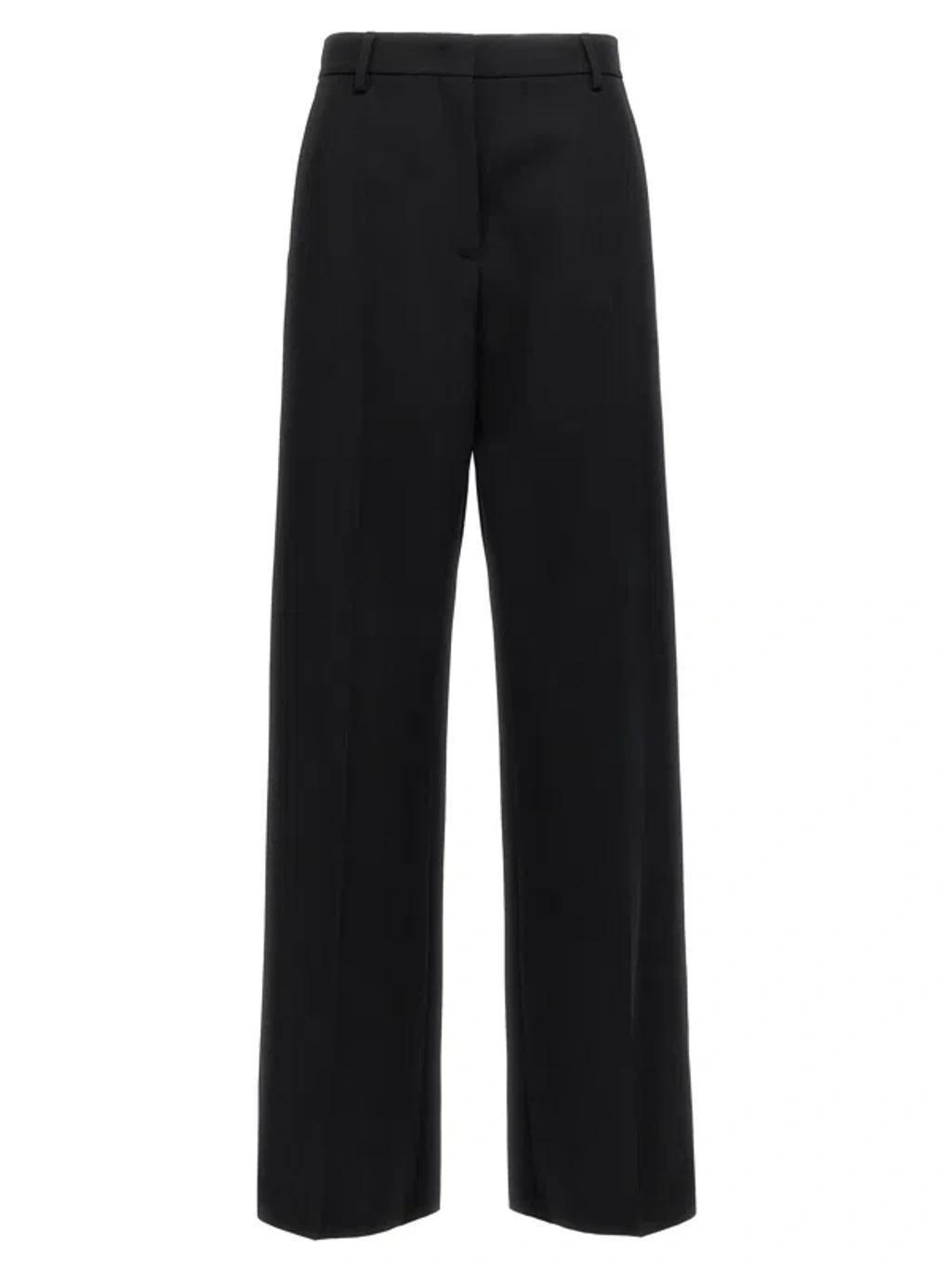 VALENTINO Black  Solid Grisaille Pants Product Image