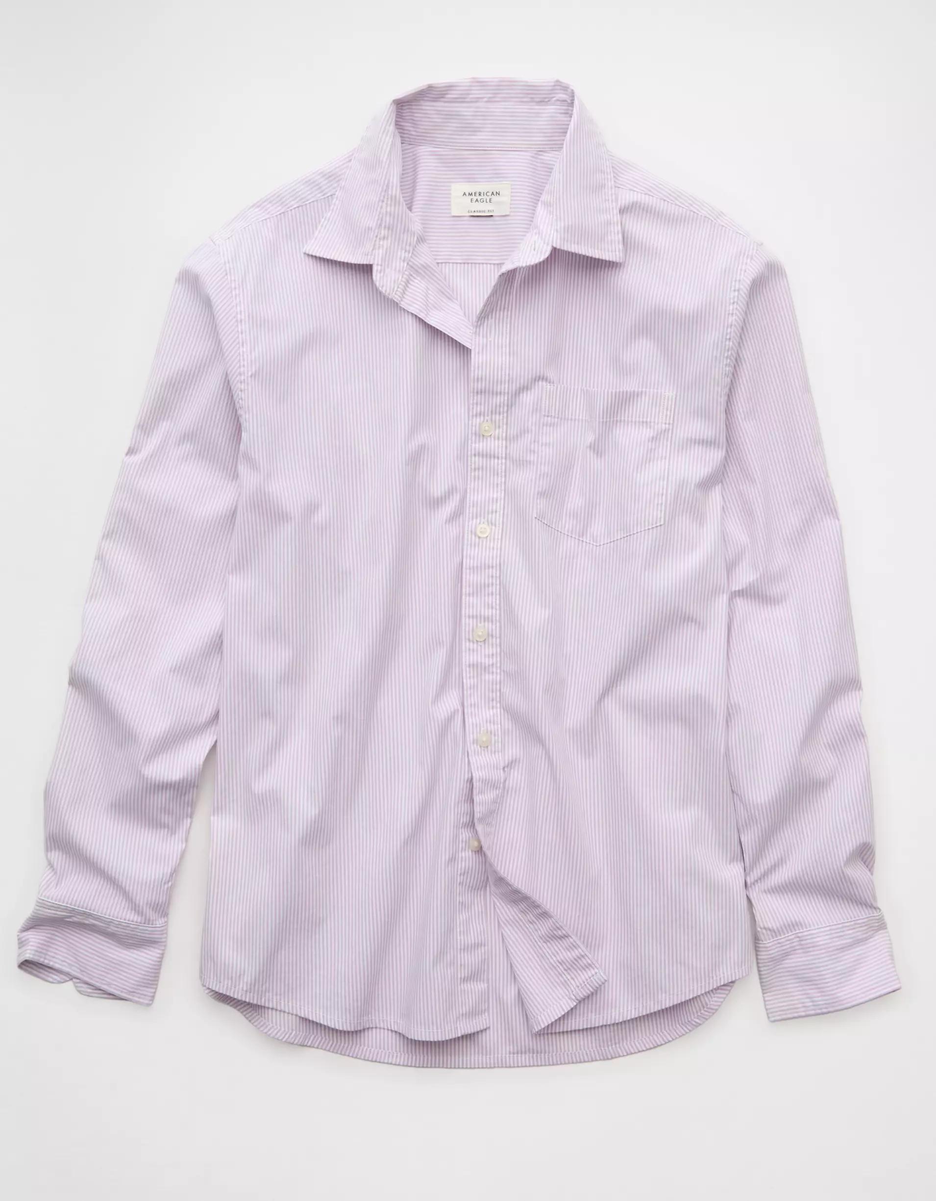 AE Everyday Relaxed Fit Poplin Button-Up Shirt Product Image