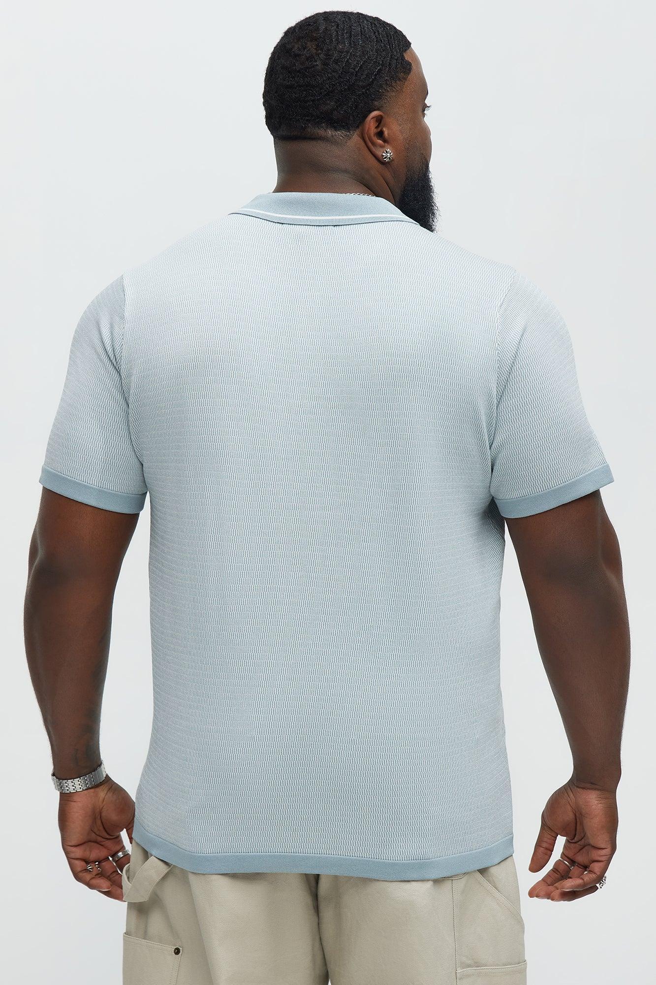 Calvin Textured Knit Polo - Grey/combo Product Image
