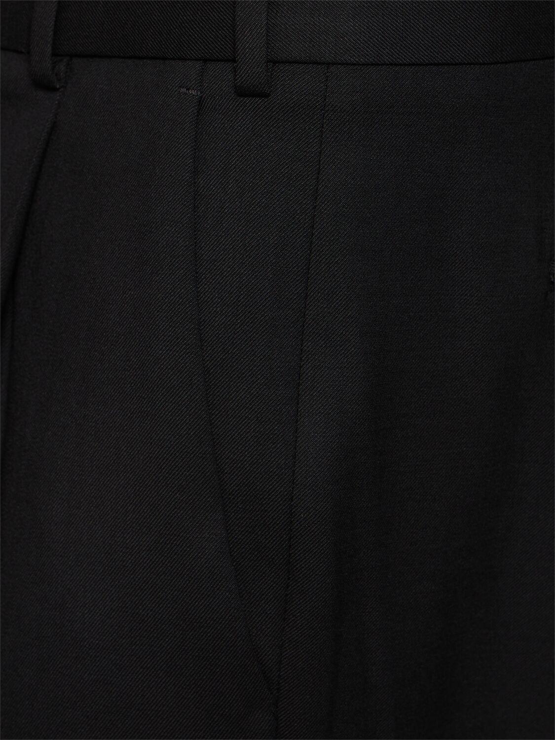 PT TORINO Rebel Pleated Stretch Wool Pants In Blue Product Image