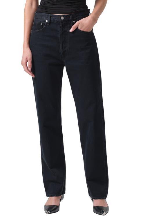 Agolde 90s Pinch Waist High Rise Straight Jeans in Crushed Product Image