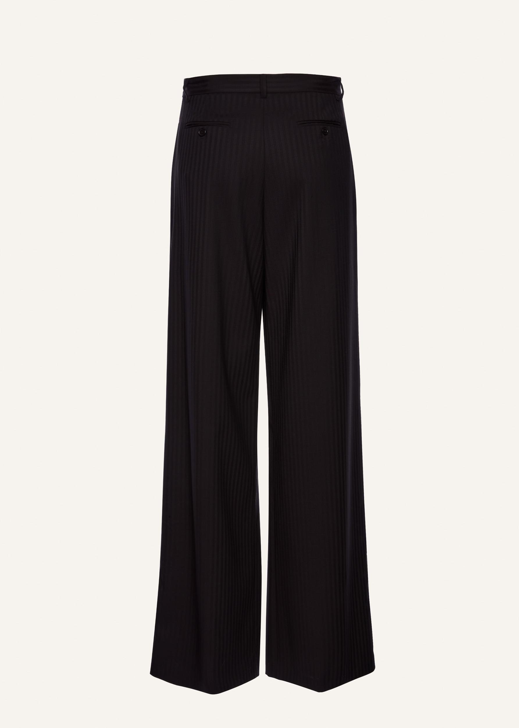 Relaxed wool trousers in violet stripes Product Image