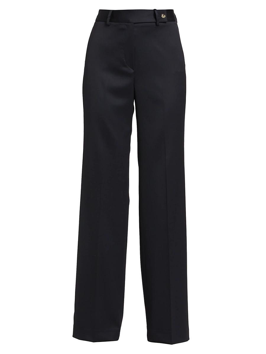 Womens Wide-Leg Wool-Blend Trousers Product Image