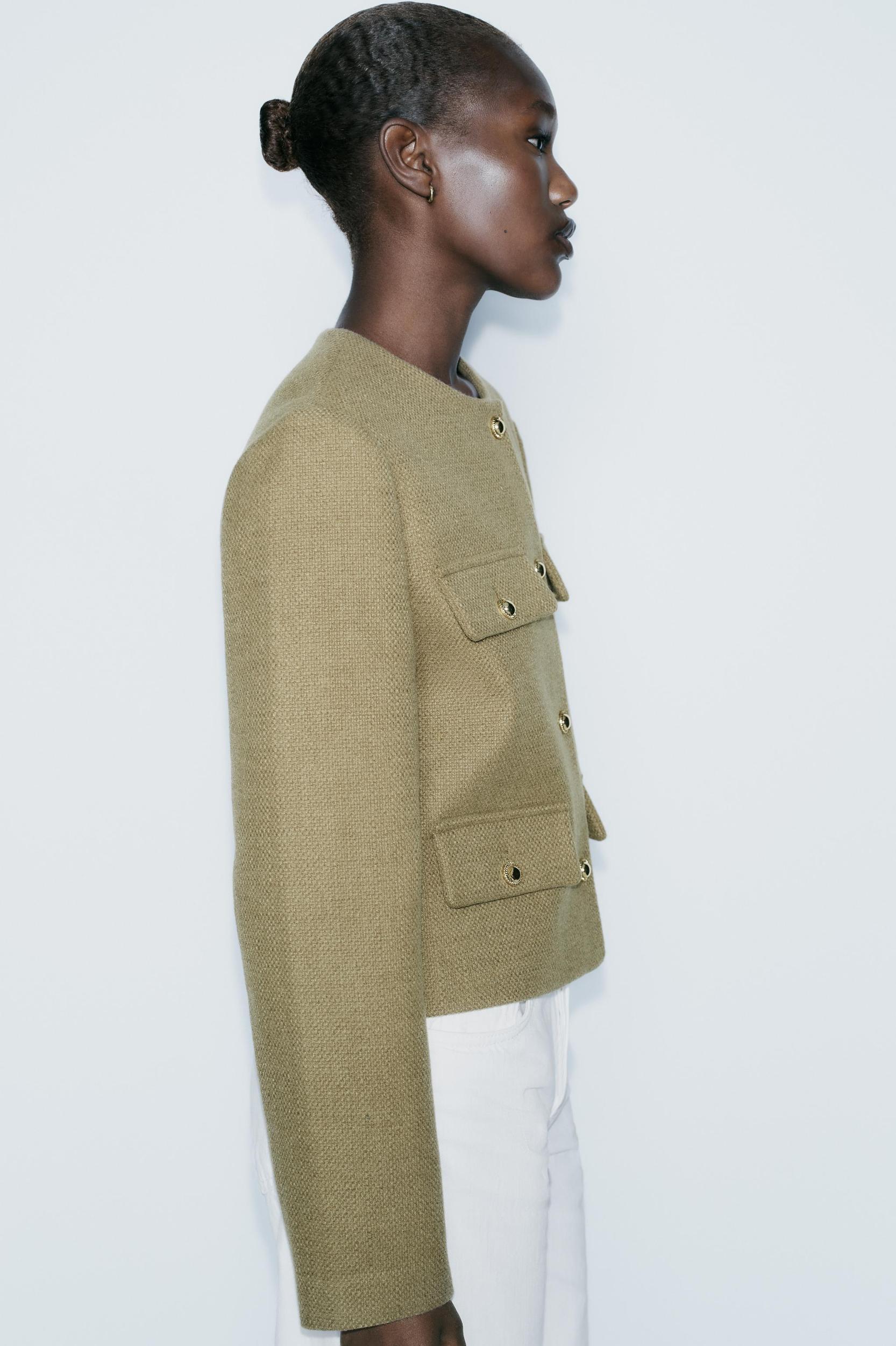 CROPPED FLAP BLAZER Product Image