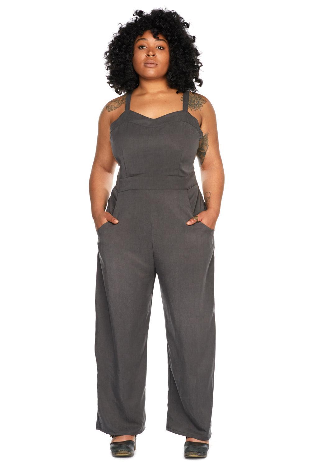 Yolked Juniper Jumpsuit in Denim Tencel Product Image