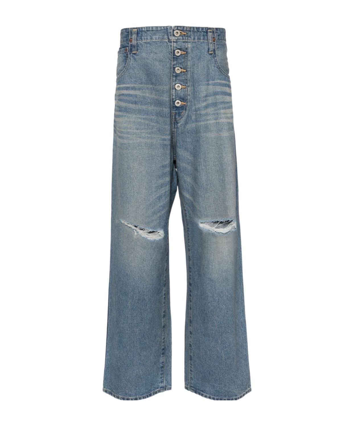 JUNYA WATANABE Ripped Jeans In Gray Product Image