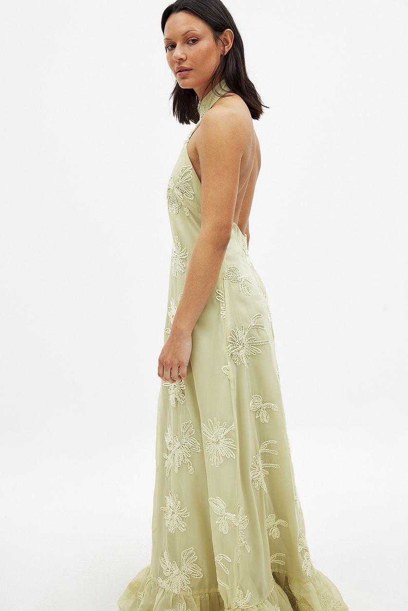Embellished Halterneck Maxi Dress Product Image