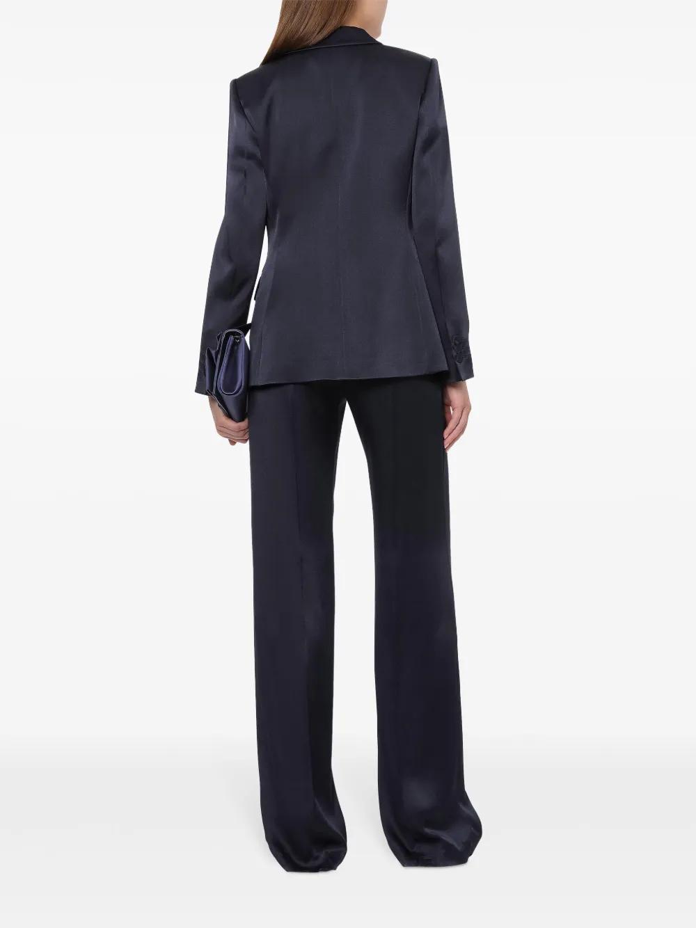 ALBERTA FERRETTI Buttoned Long Sleeve Blazer In Blue Product Image