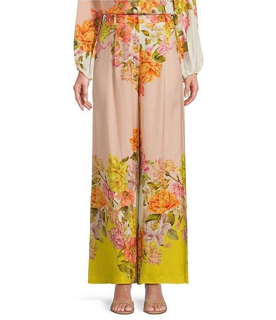 Antonio Melani Kori Linen Coordinating Floral Printed Pant Product Image