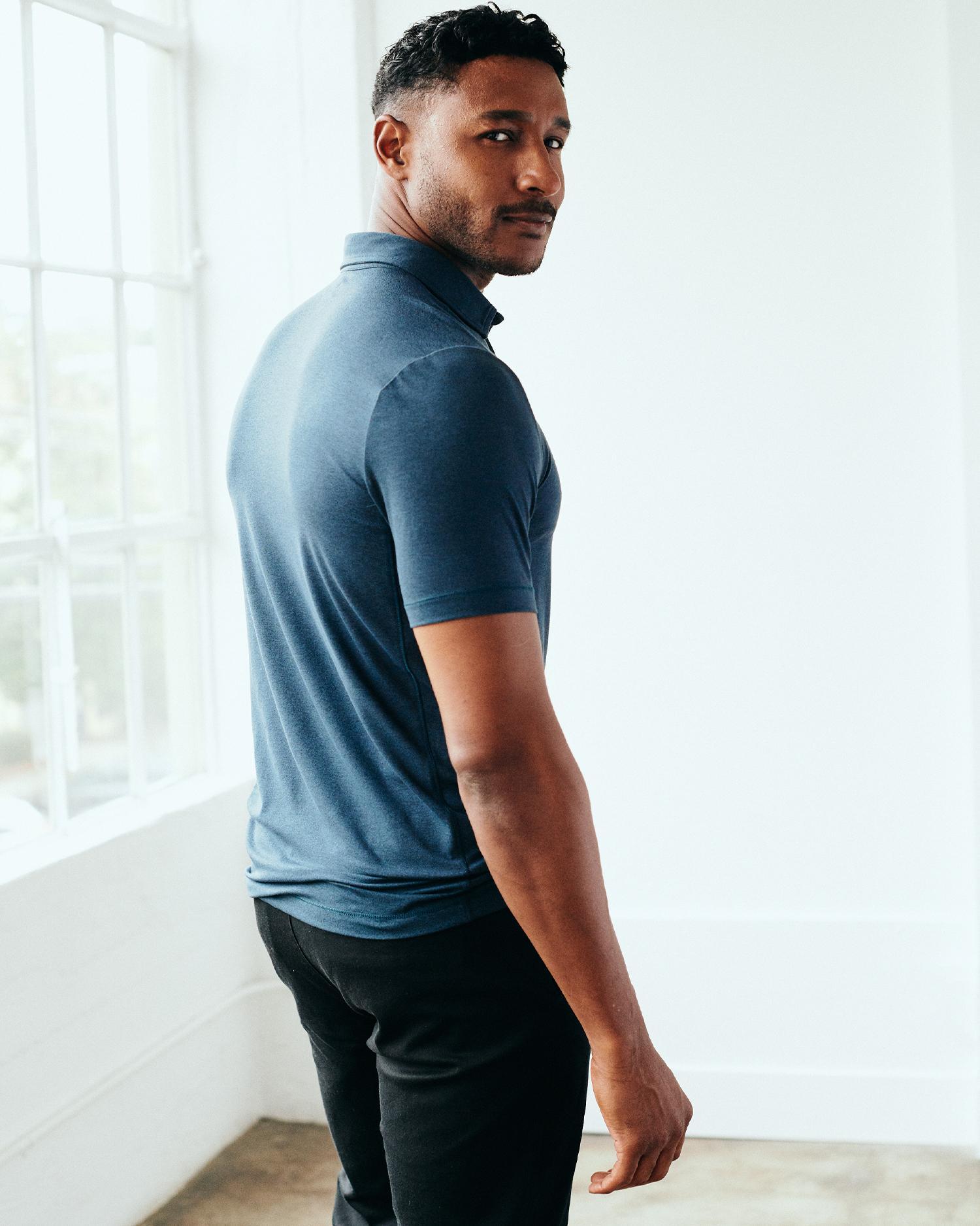 Quince | Men's Super Soft Performance Polo Shirt Flowknit Activewear, Recycled Polyester Product Image