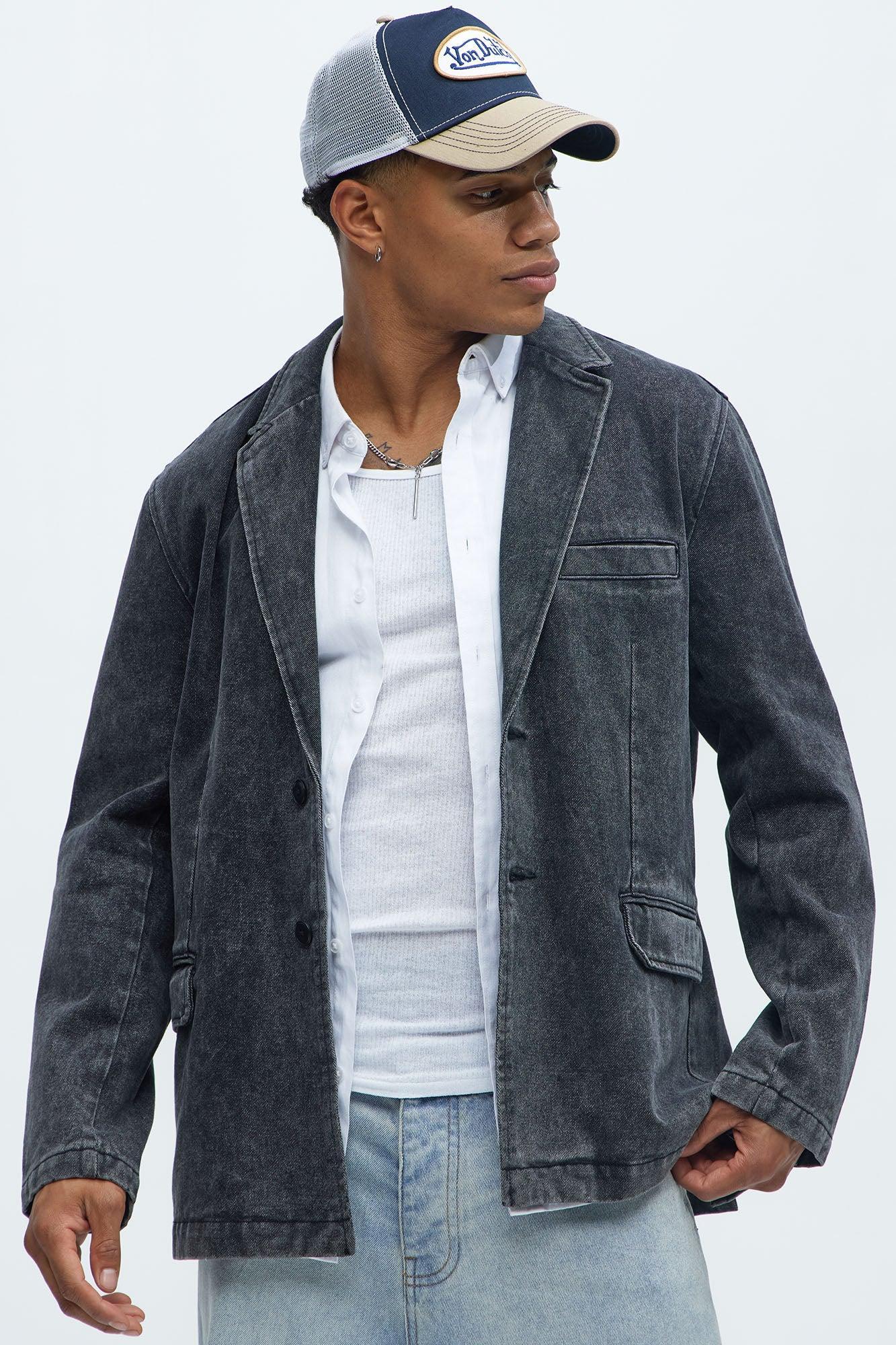 Belle Denim Blazer - Black Wash Product Image