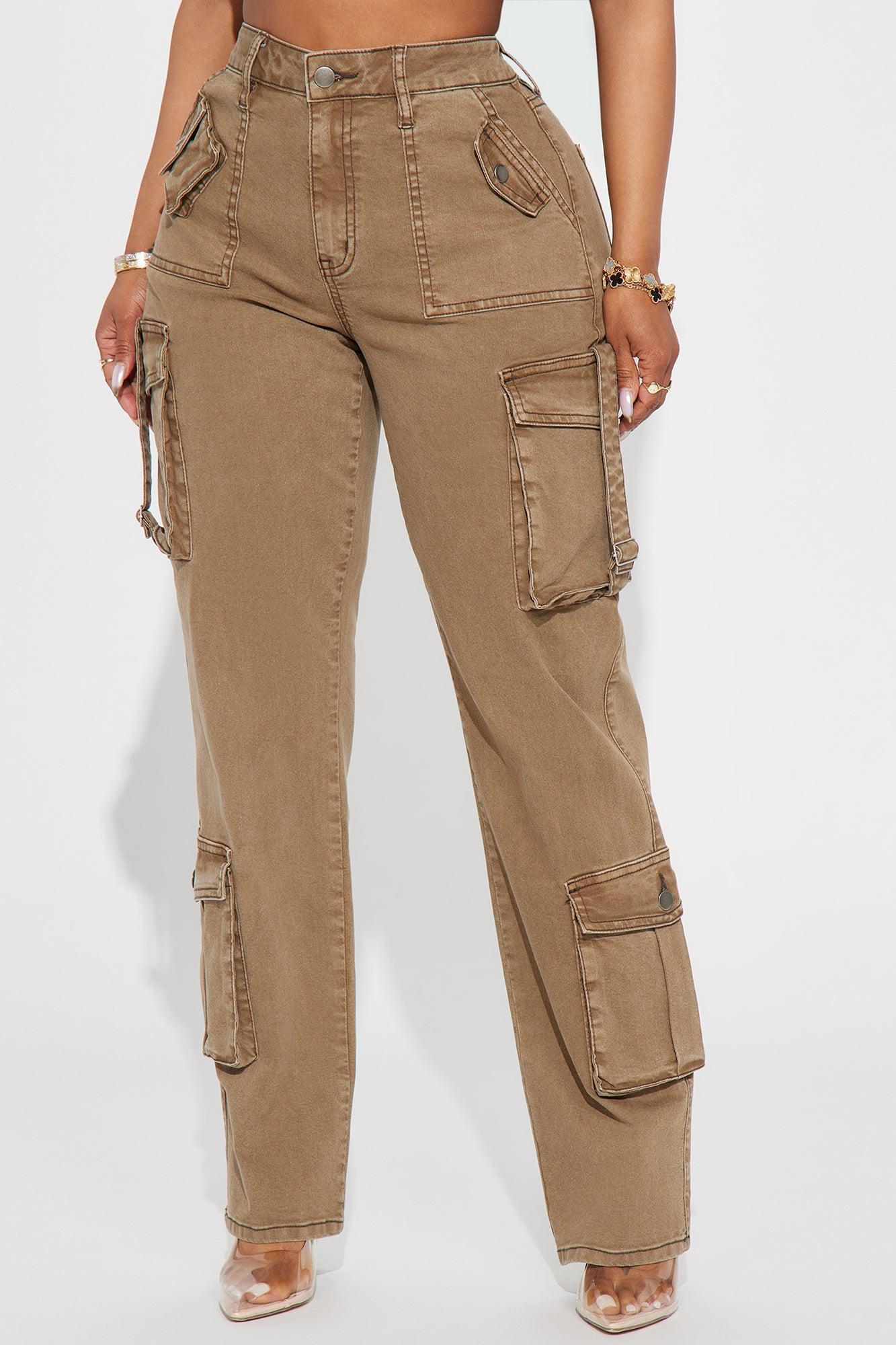 Nothing Left To Say Cargo Jeans - Olive Product Image