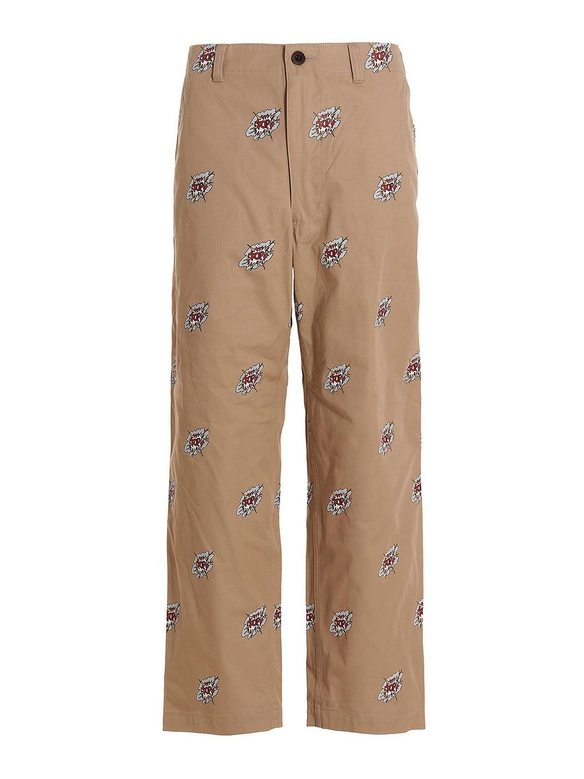 JUNYA WATANABE Pop Roy Lichtenstein Pants In Cream Product Image
