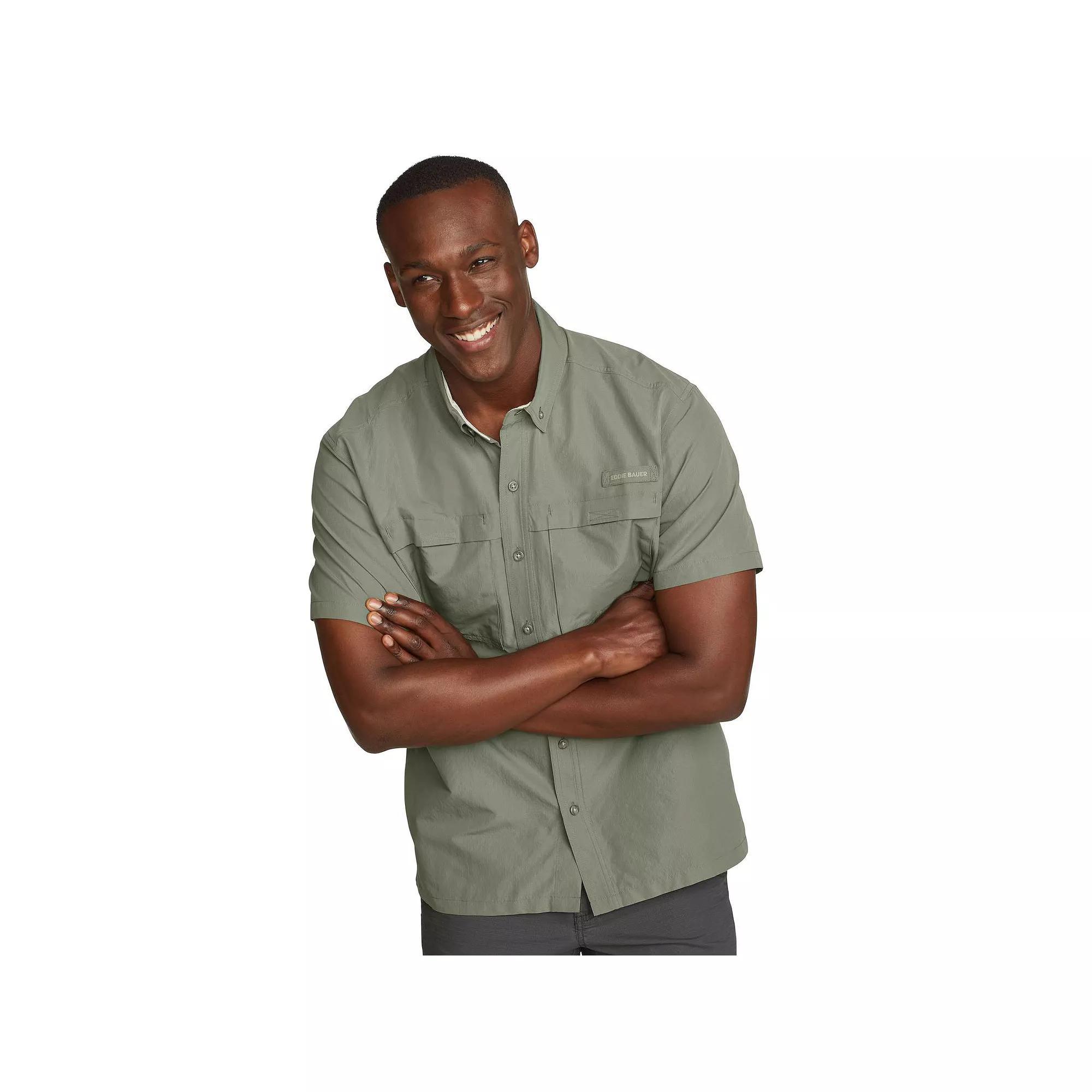 Men's Eddie Bauer Short Sleeve Rainier Ripstop Shirt, Size: Medium, Sprig Product Image