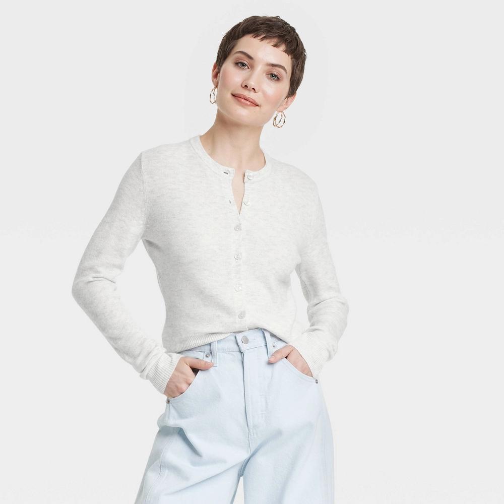 Womens Button-Front Cardigan - Universal Thread XL: Recycled Polyester, Midweight, Crew Neck, Long Sleeve Product Image