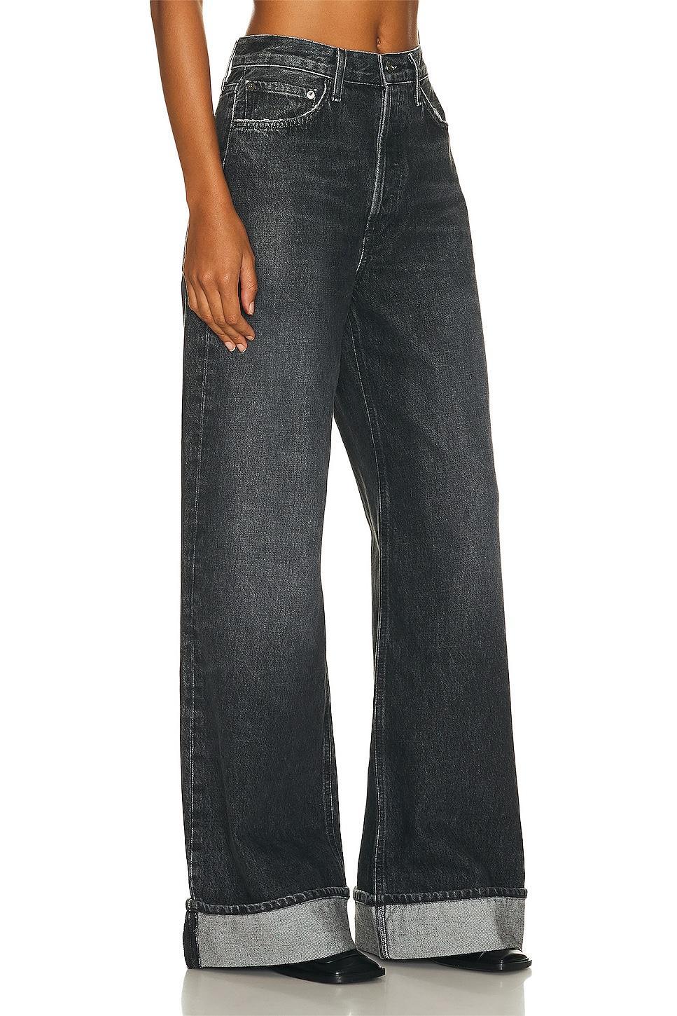 AGOLDE Dame High Rise Wide Leg in Black. Size 25, 26, 27, 28, 29, 31, 32, 33, 34. Product Image
