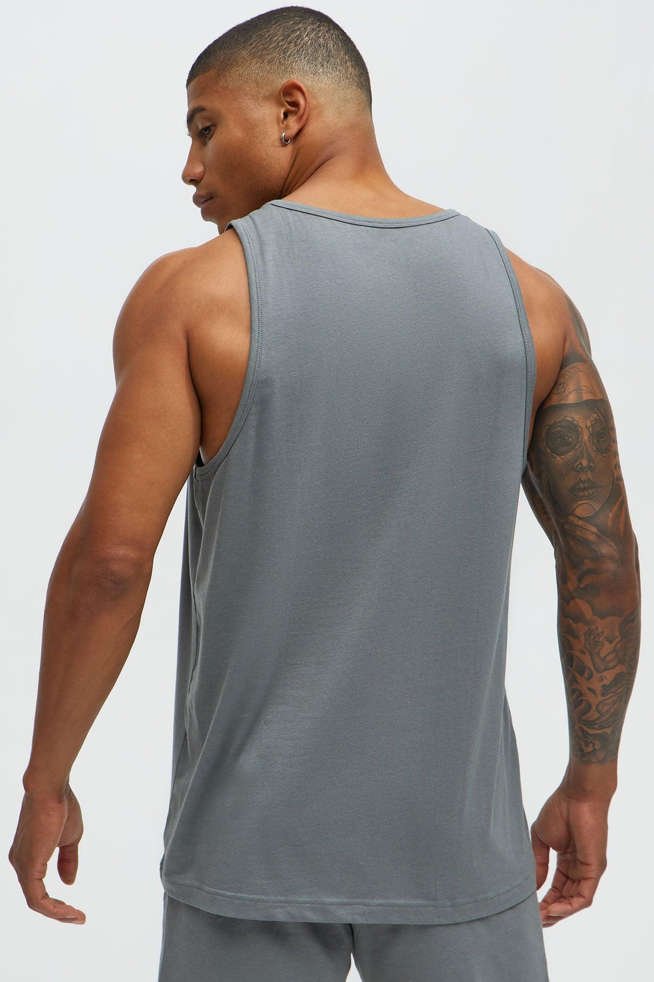 Essential Modal Lounge Tank - Slate Grey Product Image