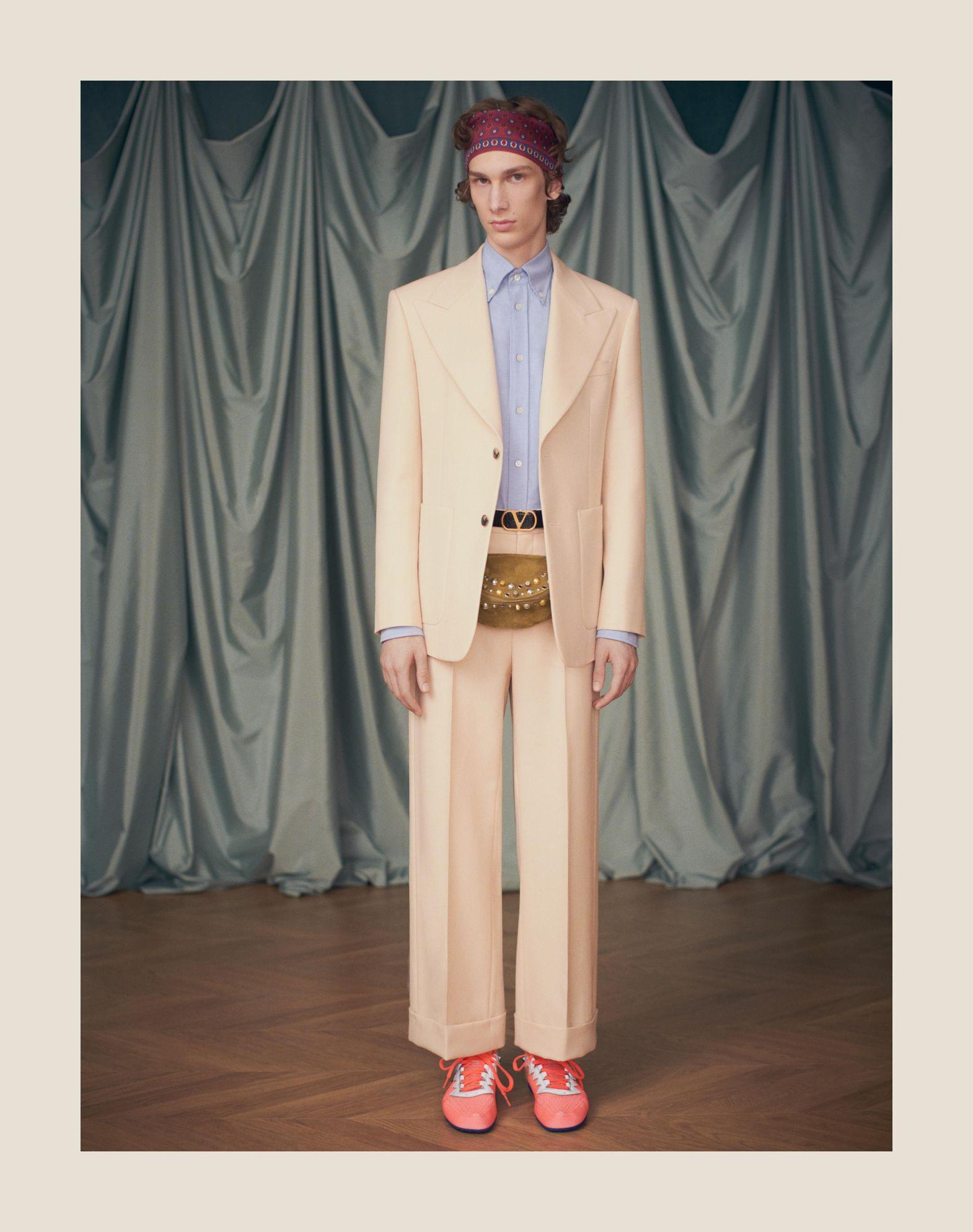Single-Breasted Cotton And Wool Coat With Vichy Pattern Product Image