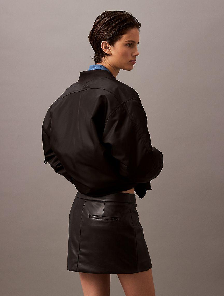 Faux Leather Miniskirt Product Image