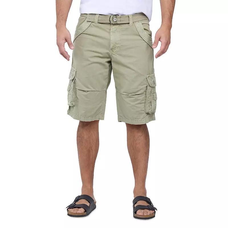 Men's Xray Belted Double-Pocket Bermuda Cargo, Size: 42, Grey Product Image
