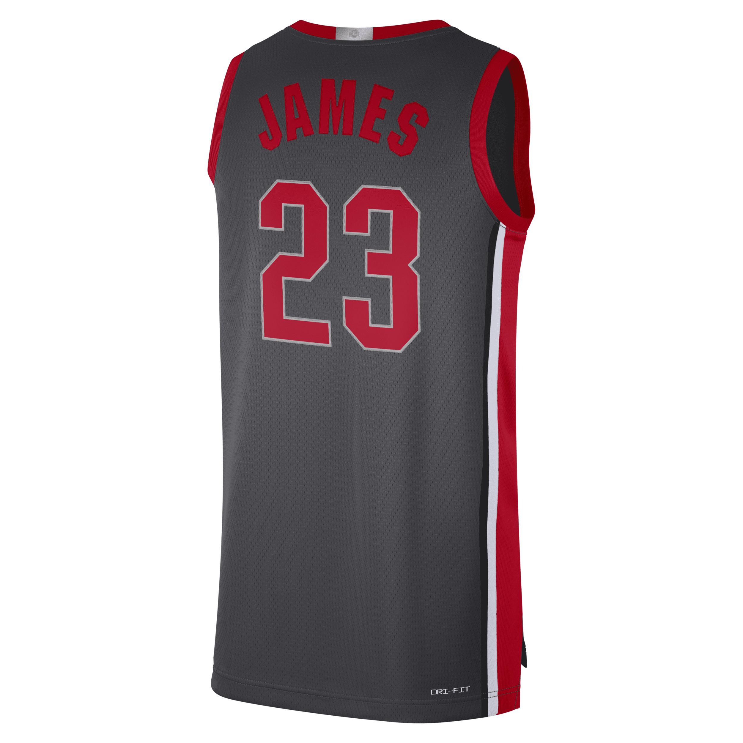 Men's Nike LeBron James Charcoal Ohio State Buckeyes Limited Basketball Jersey, Size: Medium Product Image