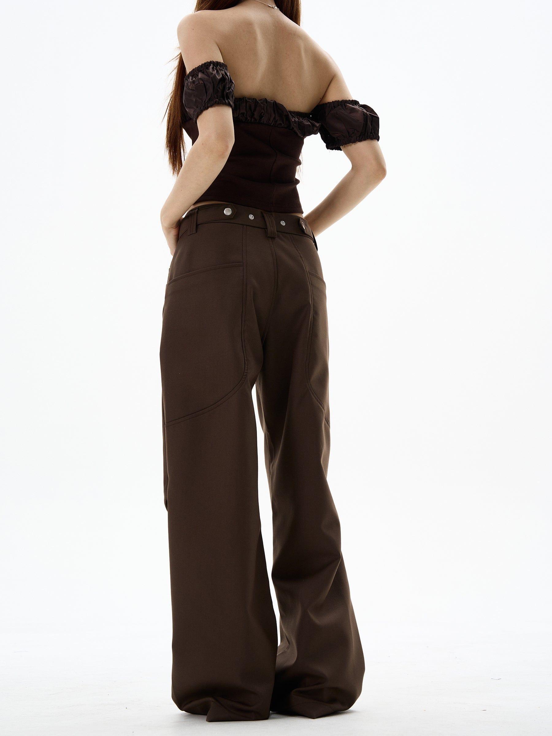 RT No. 12686 CHIGAU STRAIGHT PANTS Product Image
