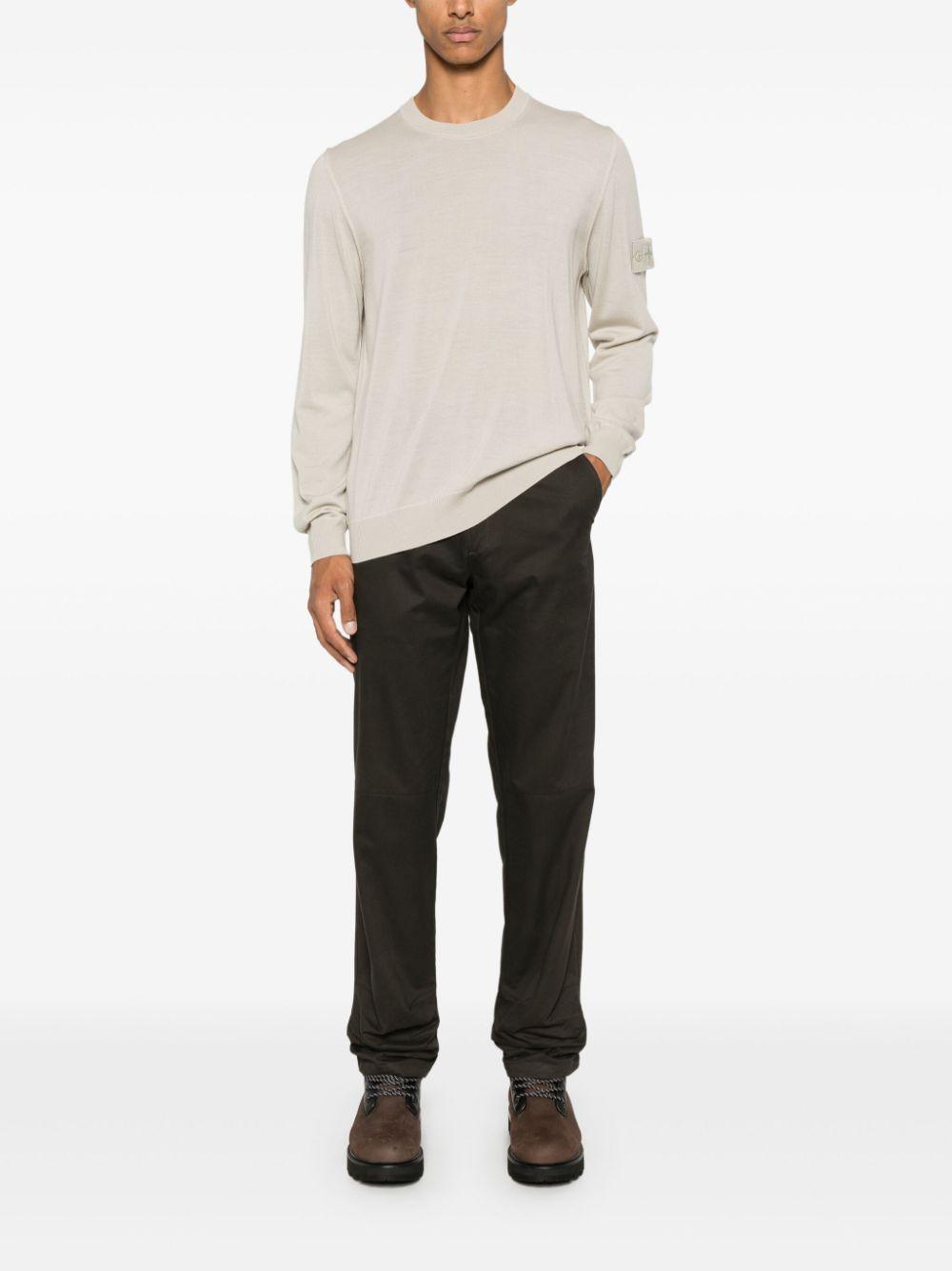 STONE ISLAND Compass-badge Sweater In Neutrals Product Image