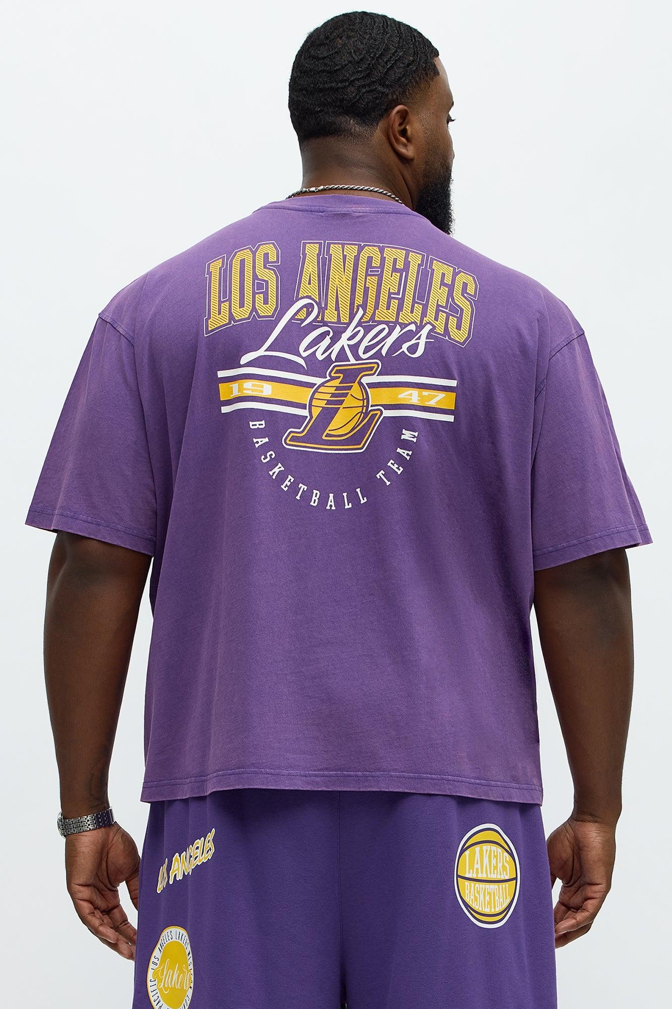 Lakers Freethrow Oversized Short Sleeve Tee - Purple Product Image