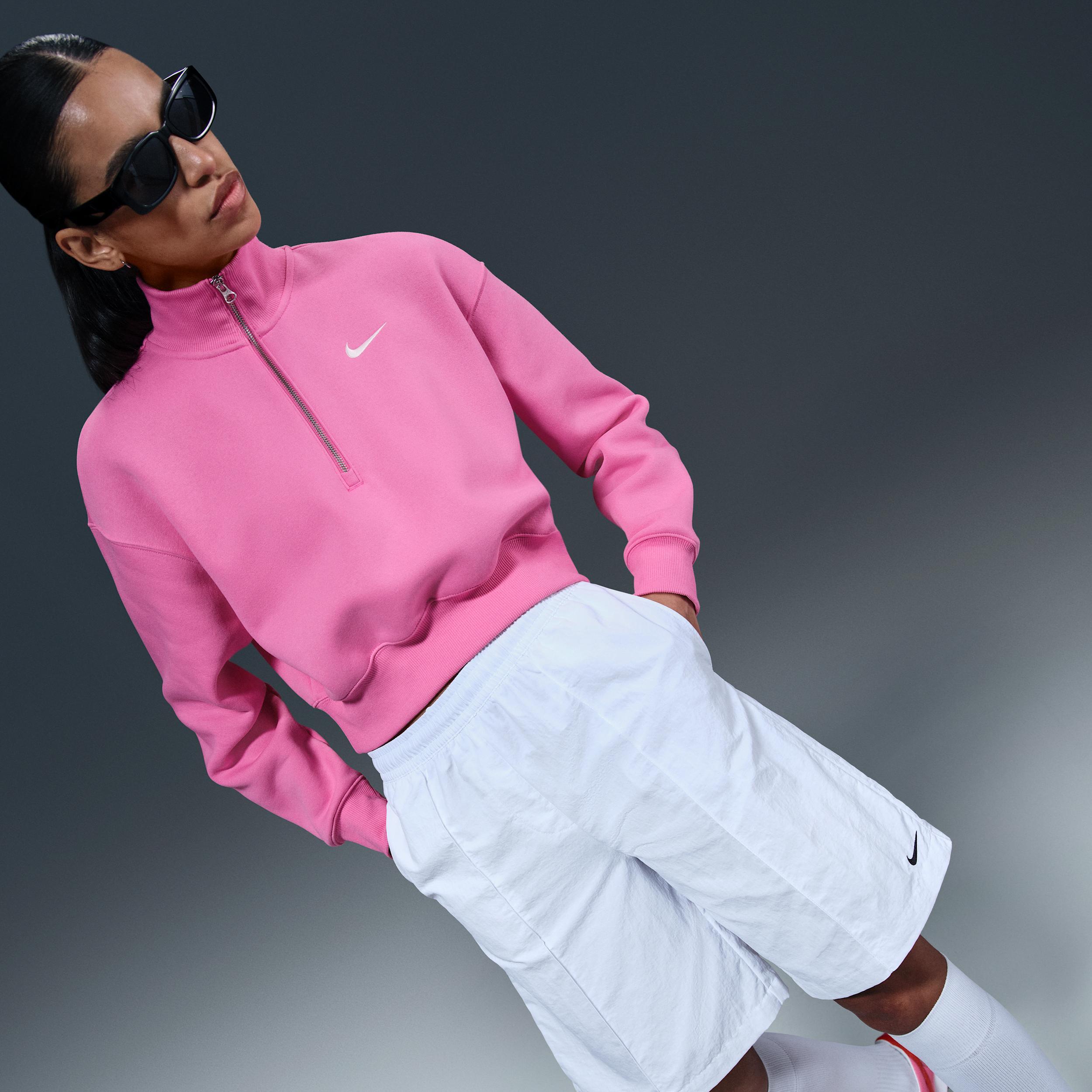 Women's Nike Sportswear Phoenix Fleece 1/4-Zip Cropped Sweatshirt Product Image